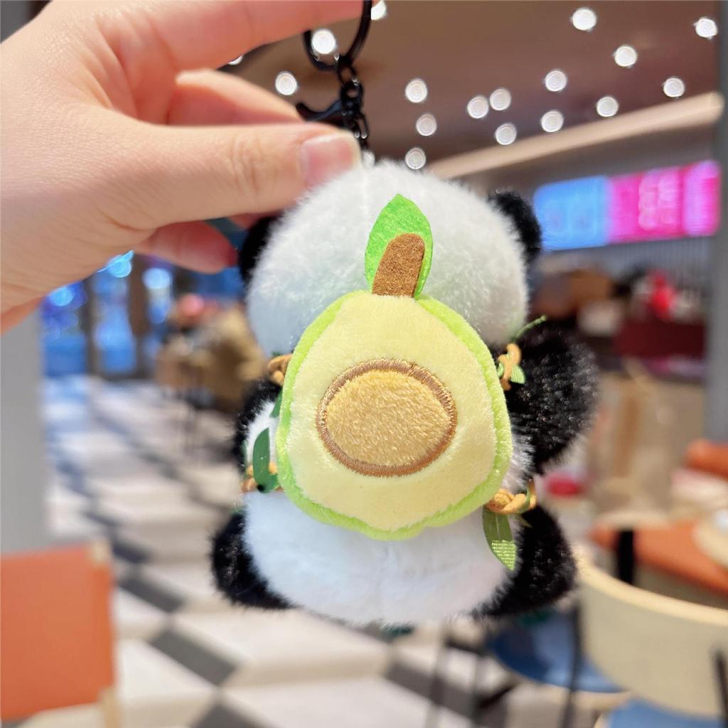 Chengdu Panda Plush Keychain Doll: Apple Backpack Toy Ornament