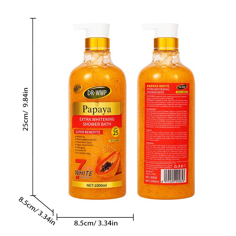 Gel Douche Exfoliant Curcuma Parfum Longue Durée Nettoyant & Exfoliant Gel Douche Pot Extra Large 1000ml