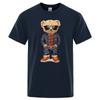 Cowboy Ted Bear With Hands In Pockets Men T Shirts Loose Summer Streetwear Casual Tee Clothes T-Shirts Cotton Breathable Tops