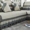European Style Four Season Cotton Linen Sofa Cushion Promotional Price Noble Consort L-shaped Sofa Cover Modern Anti Slip Sofa Towel  Home Decoration