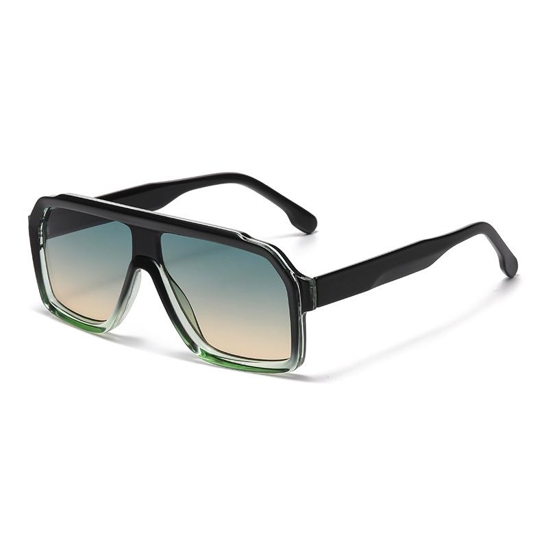 Fashion box retro men's toad glasses European and American catwalk light luxury sunglasses ins Internet celebrity sunglasses trend