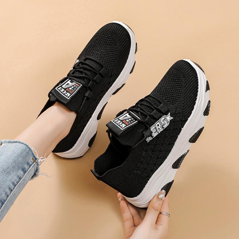 Women Woven Mesh Breathable Casual Sneakers Lace-up Vulcanized Shoes Ladies 2024 Platform Sneakers Female Shoes Zapatos De Mujer