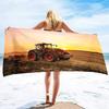 Microfiber Tractor Beach Towel, Sand Free Agricultural Vehicle Towels Oversized, Quick Dry Soft Bath for Sports
