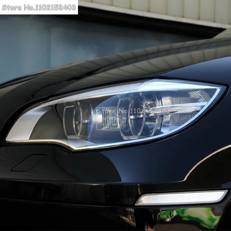 2 Pcs For BMW X6 M E71 2008-2014 Car Headlight Tint Black Protective Film Front Light Transparent TPU Sticker Accessores