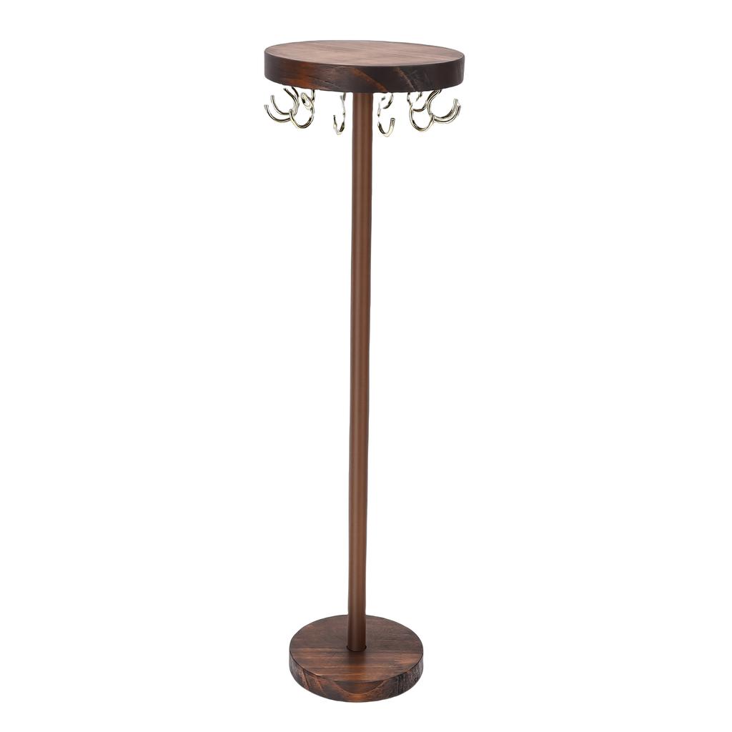 Necklace Organizer Rack Solid Wood Display Storage Desktop Jewelry Holder Stand Hanging Prop with Hook