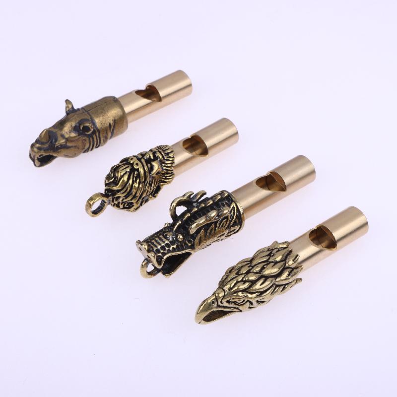 Pure Brass Whistle Keychain Outdoor Gear Bamboo Node Dragon Head Judge Whistle Competition Survival Competition Outdoor Goods