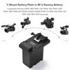 Andoer Placa de bateria V-Lock V Mount para adaptador de bateria fictícia BP-U Chip de decodificação de bateria integrado