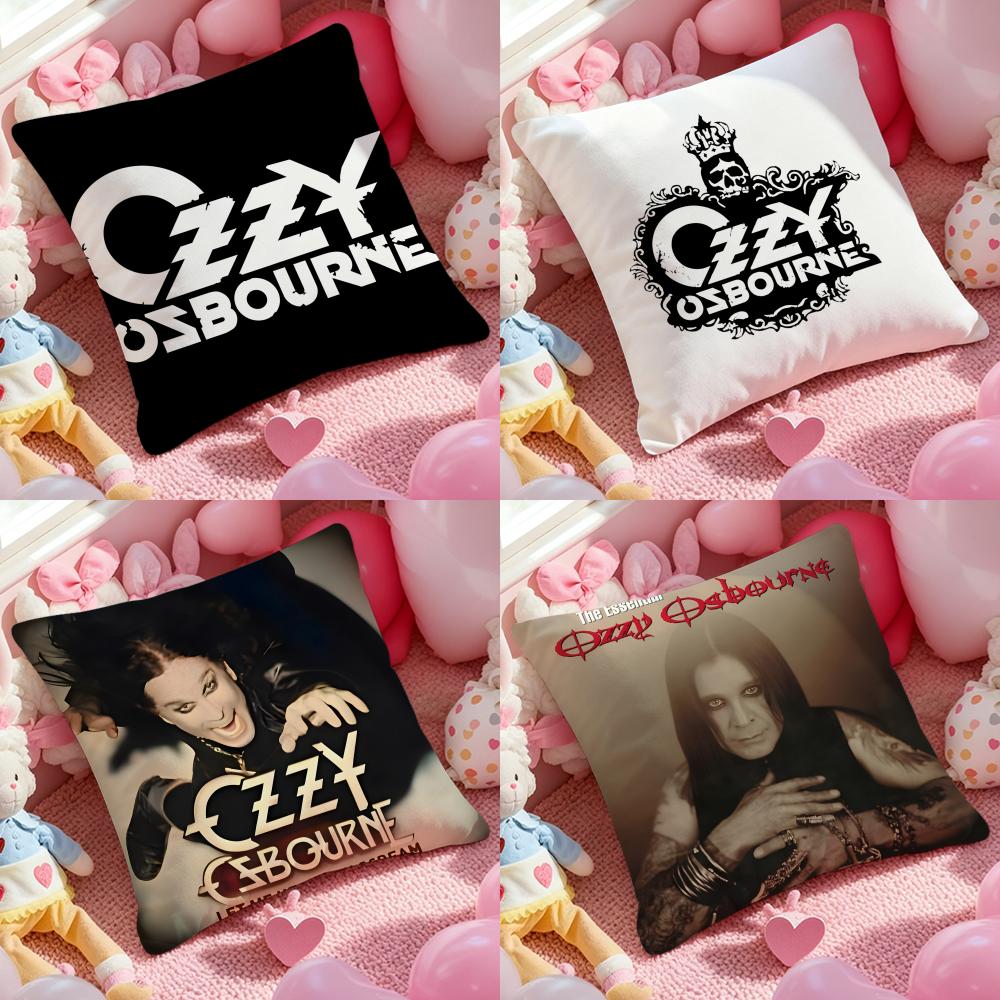 O-Ozzy Osbourne Band Lead Singer Pillow Case Soft Plush Fabric Double-Sided Printed Cushion Cover Warm Winter Sofa Pillow Case