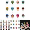 Halloween Skull Cake Topper Paper Party Decoration For Spooky Celebrations