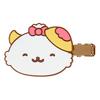 Sanrio Gaopawaru Bangs Clip (Omurice) PVC, Set of Right-Facing and Left-Facing, Ages 3+, Hair Accessory, 316920