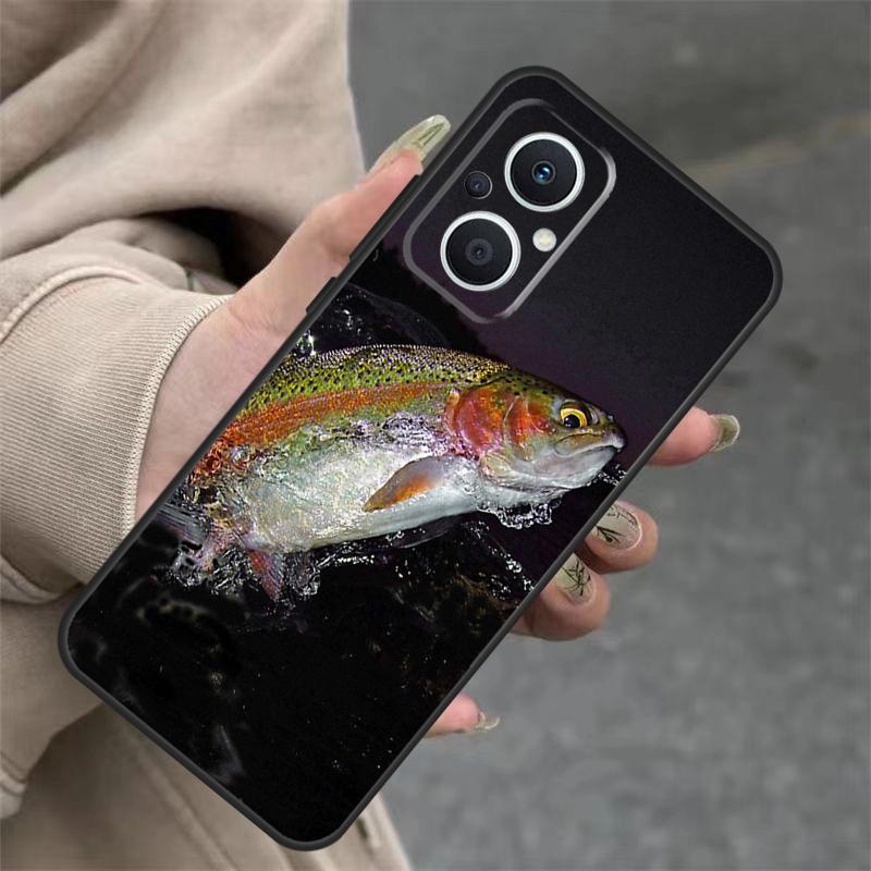 Vintage Trout Fishing Case For OPPO Reno 7 8 Lite 10 11 12 13 14 Pro 8T 12F 13F 14F OPPO Find X8 X6 X9 Pro Cover