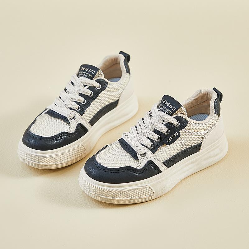 Summer little white shoes new female students thick sole heightening mesh breathable leisure -