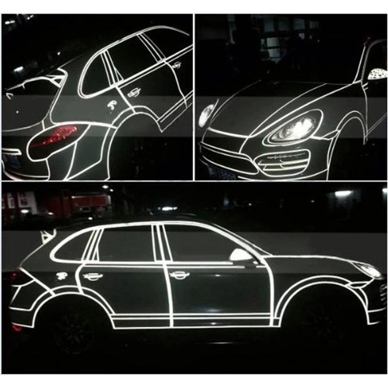 Safety Mark Warning Reflective Tape Strip Car Reflective Tape Motorcycle Sticker Bicycle Reflector Protective Sticker Film