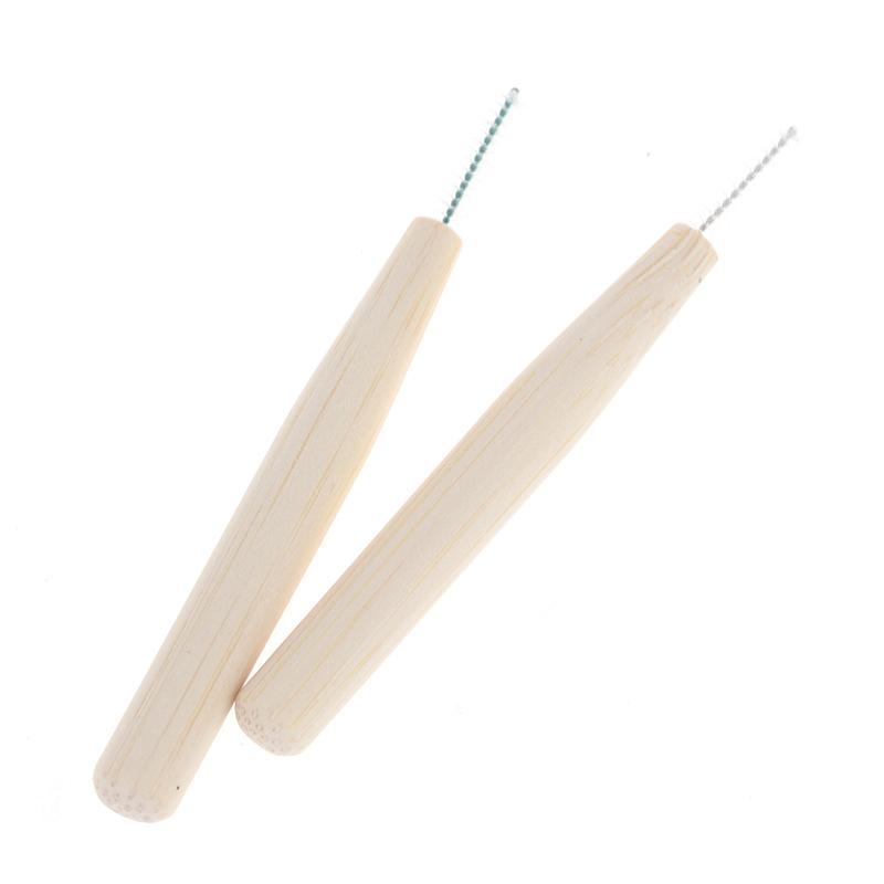 30Pcs Bamboo Interdental Brushes Dental Floss Cleaners Teeth Brush Toothpick