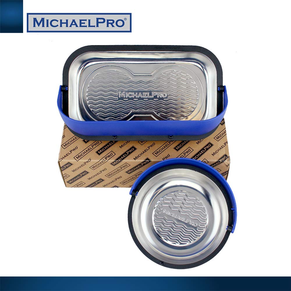Magnetic Parts Tray Holder Set Magnetic Tool Tray for and Ideal for Michael Pro Maintenance Light Heavy and Motorcycles (6" & 9-1/2"), 2-Piece Screws,