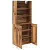 Highboard 2 pcs Reclaimed Wood Wood Based Material