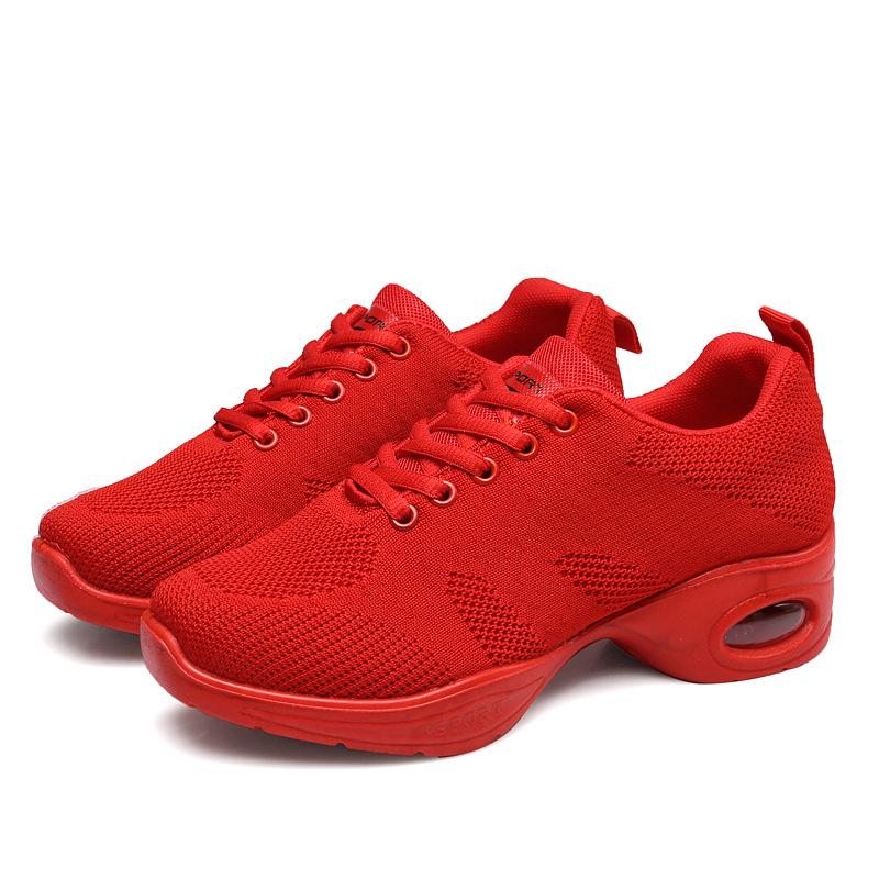 Yageyan Women s Fly-Knit Breathable Dance & Fitness Shoes - Lightweight, Soft Sole for Aerobics 35