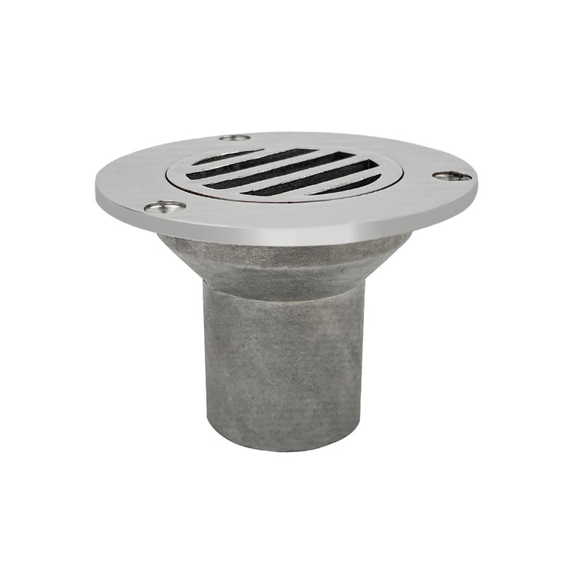38MM 316 Stainless Steel Floor Deck Cockpit Drain Boats Removable Cover Straight Drain Marine Hardware Boat Accessories