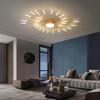 Modern LED Ceiling Light,28 Heads Gold Flush Mount Ceiling Lamp Acrylic Lampshade Chandelier, for Children's Room, Bedroom, Living Room