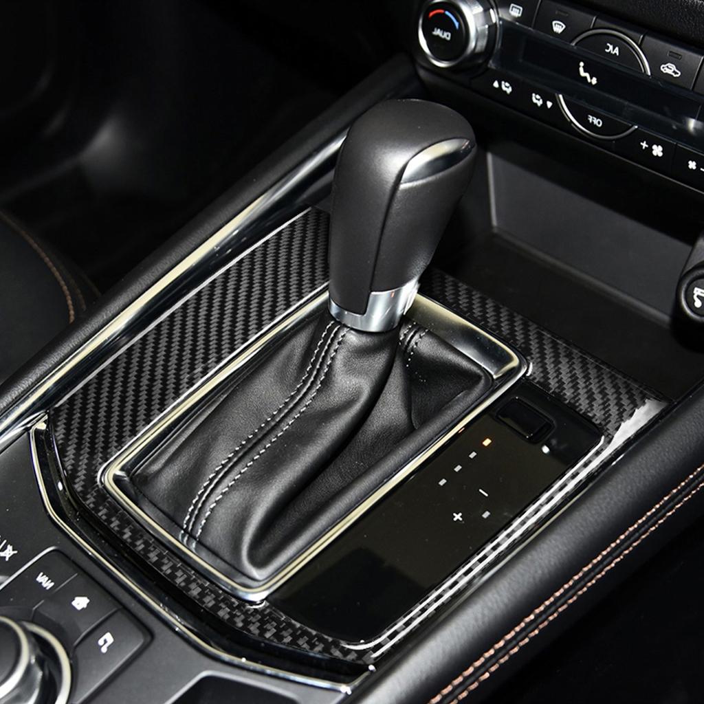 Carbon Fiber For Mazda CX-5 2017-2024 Gear Shift Panel Trim Anti Scratch Wearproof Interior Modification Accessories