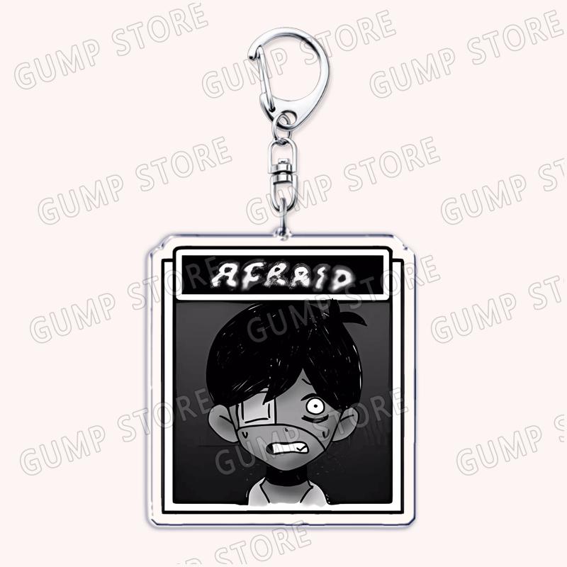 

Hot Game Omori Keychains for Accessories Key Chain Emotional State Happy Sunny Neutral Jewelry Keyrings Fans Gamer Friends Gifts