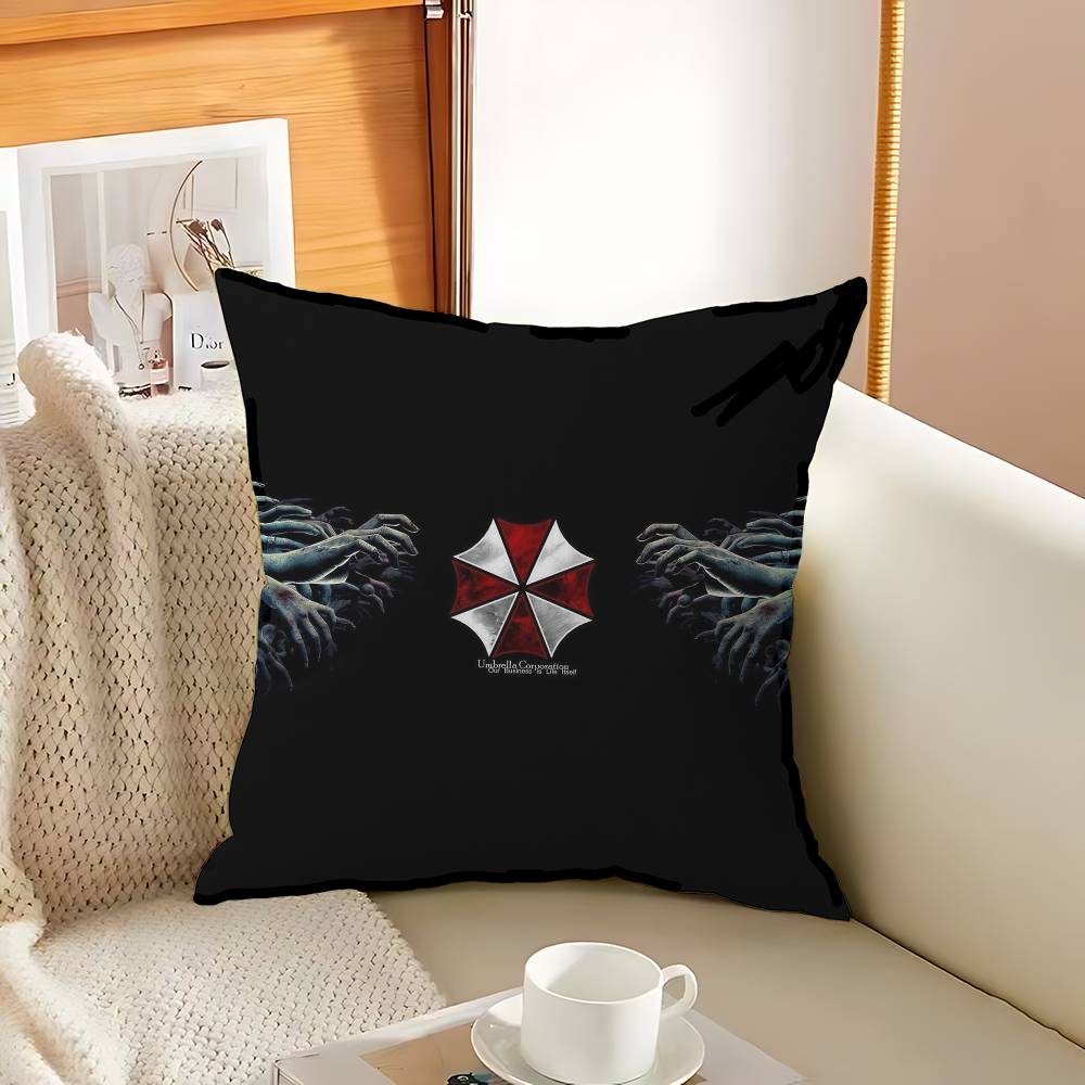 EVILS RRESIDENT GAME Pillow Covers Cartoon Sofa Decorative Home Doublesided Printing Short Plush Cute Cushion Cover