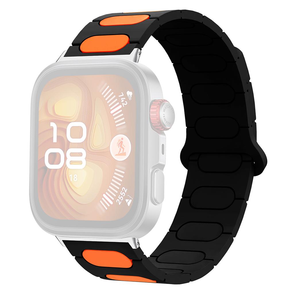 Oval Design Magnetic Strap for Huawei Watch Fit 4 Pro/Fit 4/Fit 3 Silicone Watch Band Dual Color