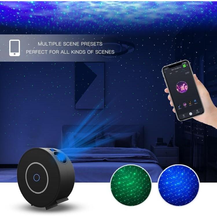 Sternprojektor, Galaxy-Projektor für Schlafzimmer, intelligente APP- und Sprachsteuerungs-Galaxy-Lampe, kompatibel mit Alexa und Google Home