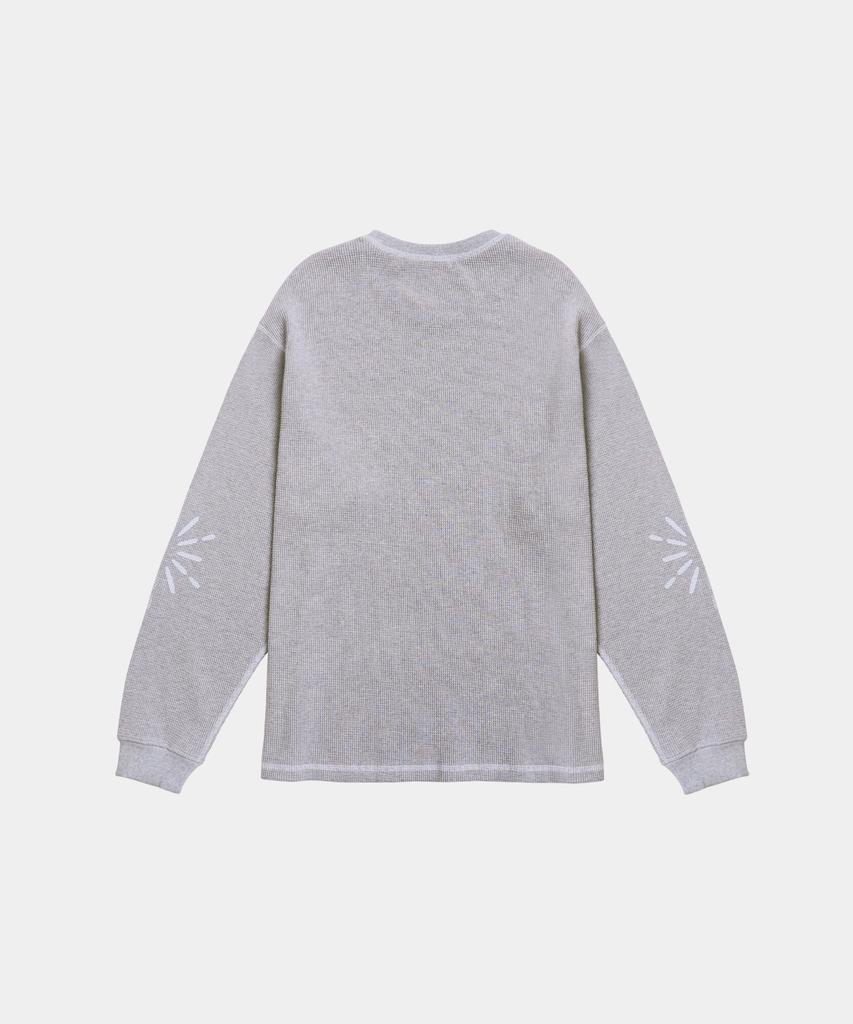 HELLO SUNRISE Sunlight Waffle L/S_Gray
