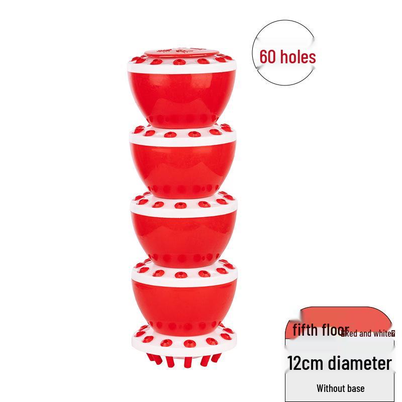 Multifunctional Display Stand for Candied Hawthorn, Cotton Candy & Potato Tower with Plastic Stick Holder