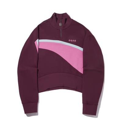 Li Ning Milan Fashion Week Retro Sports Series Casual Sweatshirt Women Tops AWDW630-1