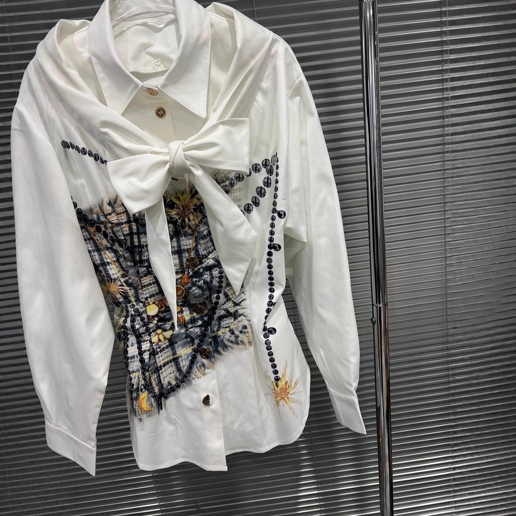 2025 Autumn/Winter Korean Slim Fit Casual Round Neck Stylish Women's Shirt