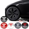 4Pcs 65mm Car Wheel Center Cap Badge Sticker Aluminum Logo Decal Accessories For Tesla Model 3 Model Y S Car Styling Decoration