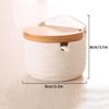 Simple Ceramic Seasoning Jar Bamboo Lid Spice Jar With Spoon Kitchen Sugar Salt Spices Storage Box Household Container