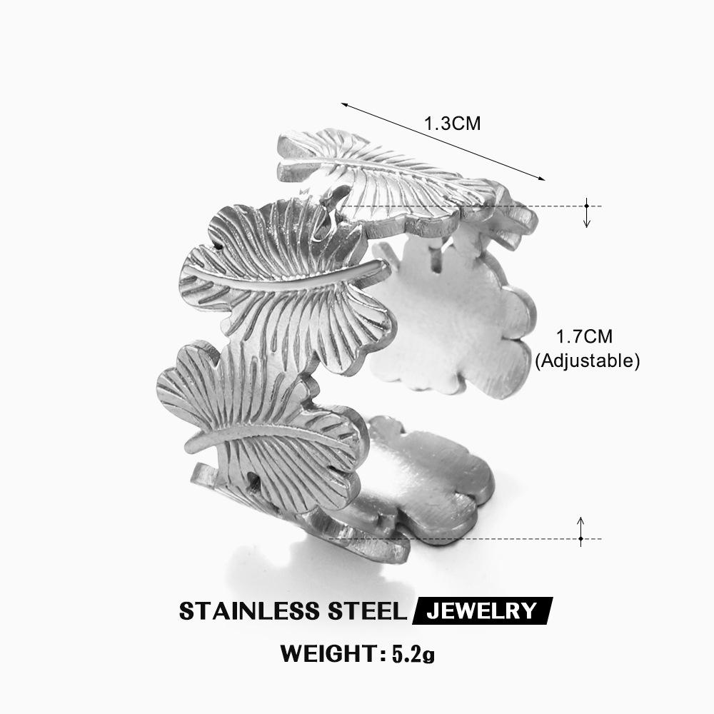 LATS Multiple Styles Stainless Steel Geometric Texture Wide Rings for Women Men Irregular Gold Wedding Ring Punk Jewelry
