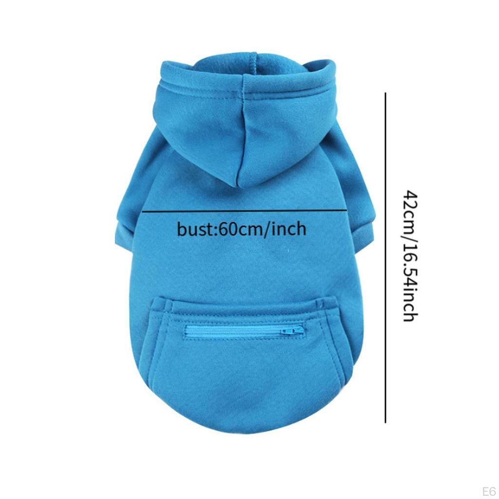 Hunde Hoodie Kleidung Pullover Kostüm Warm Weich mit Tasche Mantel Jumpsuit Outfit für