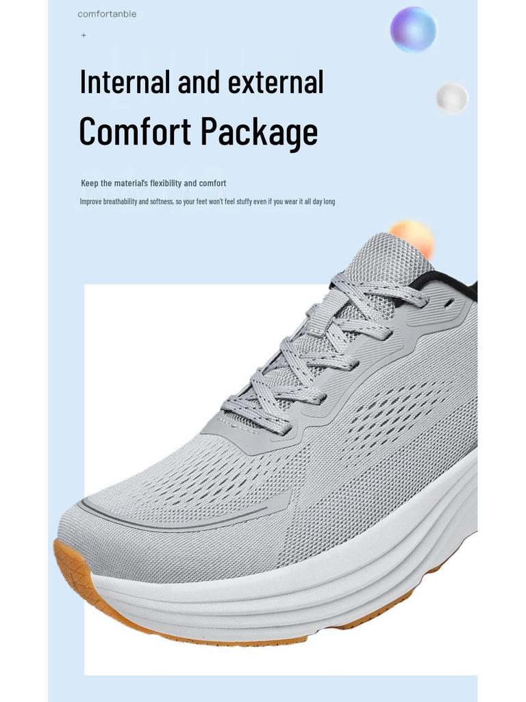 Men's Wide Fit Lightweight Mesh Running Shoes with Soft Sole & Shock Absorption for Spring/Autumn 2026