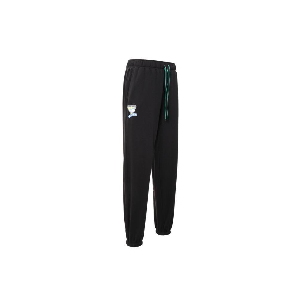 Puma Embroidered Logo Casual Mid-Rise Drawstring Knit Sports Pants Men Bottoms Black 625803-01