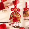 New Year Decor Dustpan Broom Fortune Door Hanging Pendant Knot Spring Festival Atmosphere Door Handle Decoration Ornaments