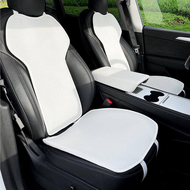 Tesla Model Y Refresh Seat Cushion Cover: Breathable, All-Season, Special Interior Modification.