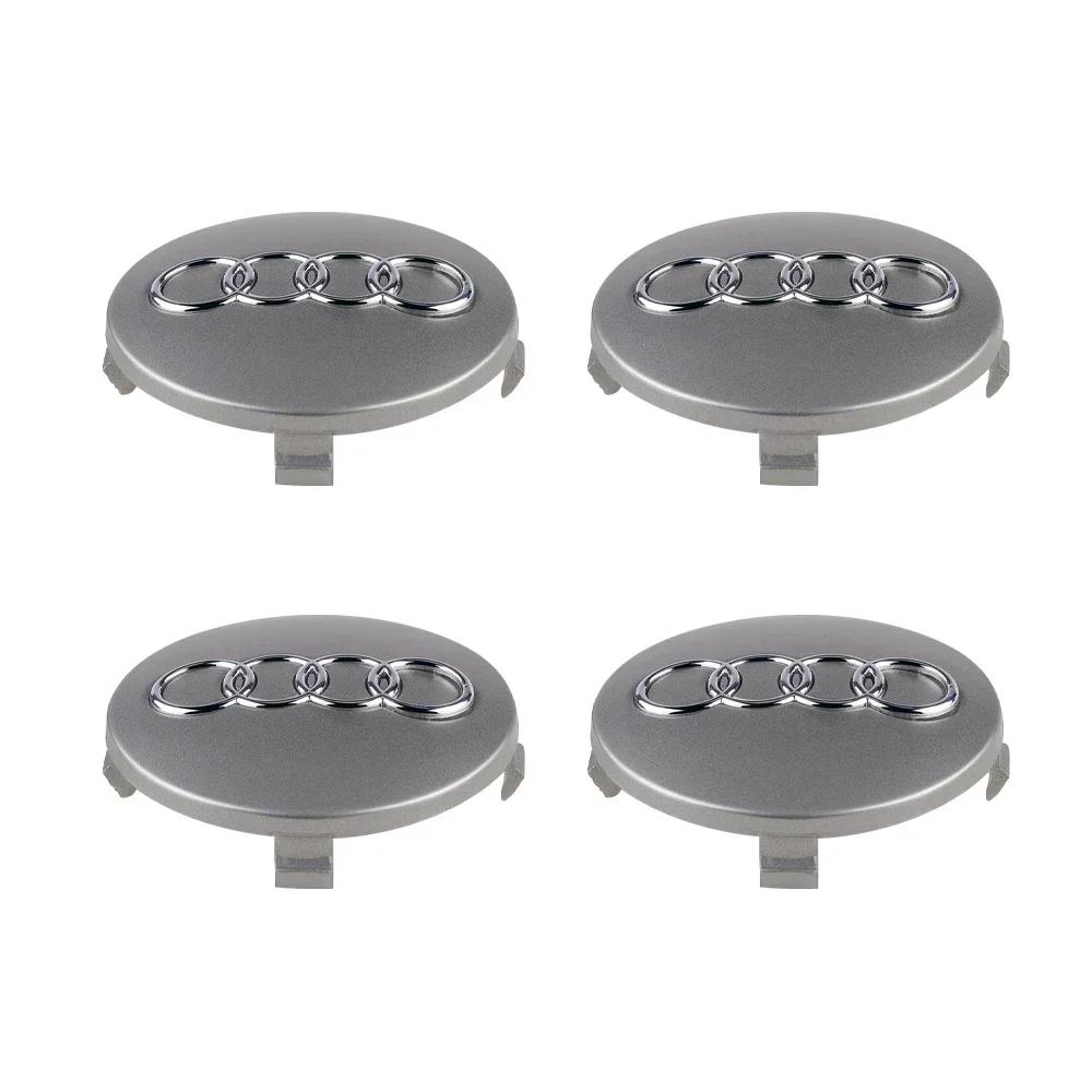 Hub Caps Hot New 2025 For Audi 4PCS 59mm Audi Hub Caps Car Wheel Center Wheel Caps For Audi A1 A2 A3 A4 A5 S C5 A3 A4 S5 S7 R