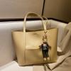 Simple Large Capacity Faux Leather Tote Bag Street Style Commuter Shoulder Handbag KTB