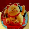 1Pcs Waving Wealth Good Fortune Awaits Solar-Powered Ornaments For Home And Office Lucky Beckoning Cat Solar Powered