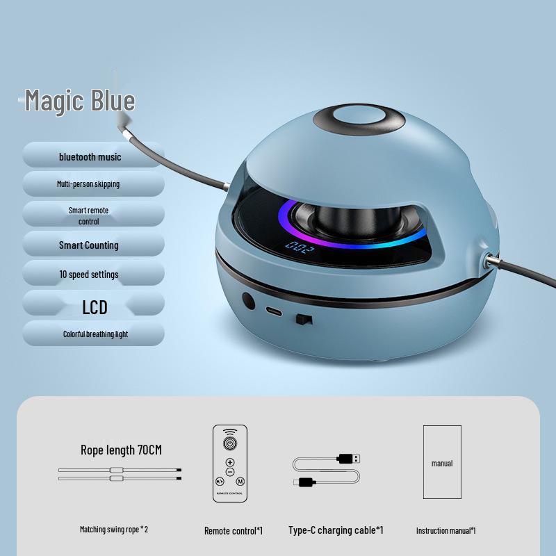 Smart Bluetooth Jump Rope with Colorful LED Lights & Auto Counting