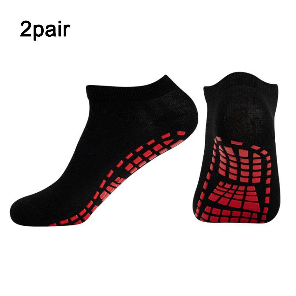 Protiskluzové ponožky Černá bavlna Masážní Protiskluzové Unisex