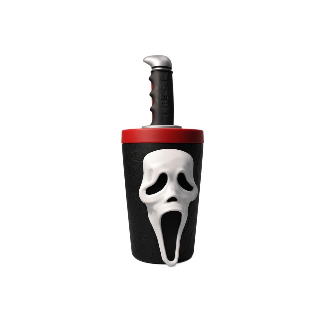 20cm 3D Printed Novelty Cup with Knife Handle Design for Horror Movie Fans Unique Collectible Drinkware