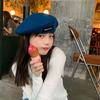 For Girls Imitation Woolen Winter Autumn Korean Painter Caps Beanie Hat Women Berets British Hats