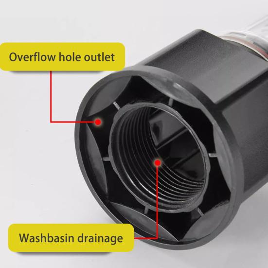 Bathroom Sink Drain Kit with Flexible Expandable P-Trap Leak-Proof Odor Prevention Easy Installation Flexible Sink Drain Pipe Set