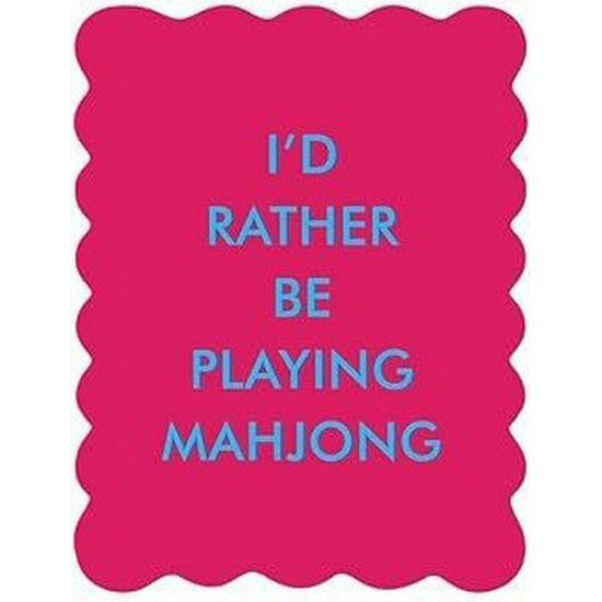 

Colorful PVC Mahjong Cards w/ Wavy Edges & Cute Sayings - Set of 4 Child-Friendly Accessories рожевий червоний колір
