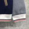 TIME BREATHE Men's Autumn/Winter Woolen Color Block Stand Collar Jacket